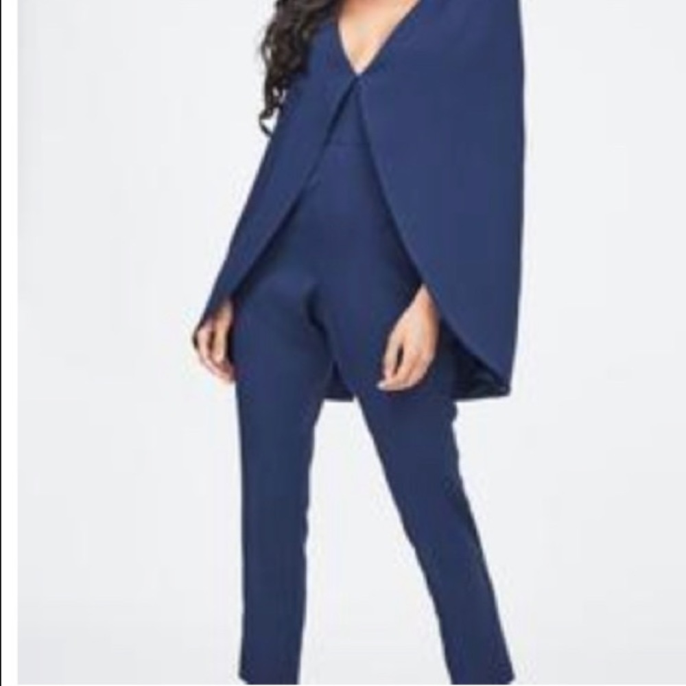 Deep plunge cape suit